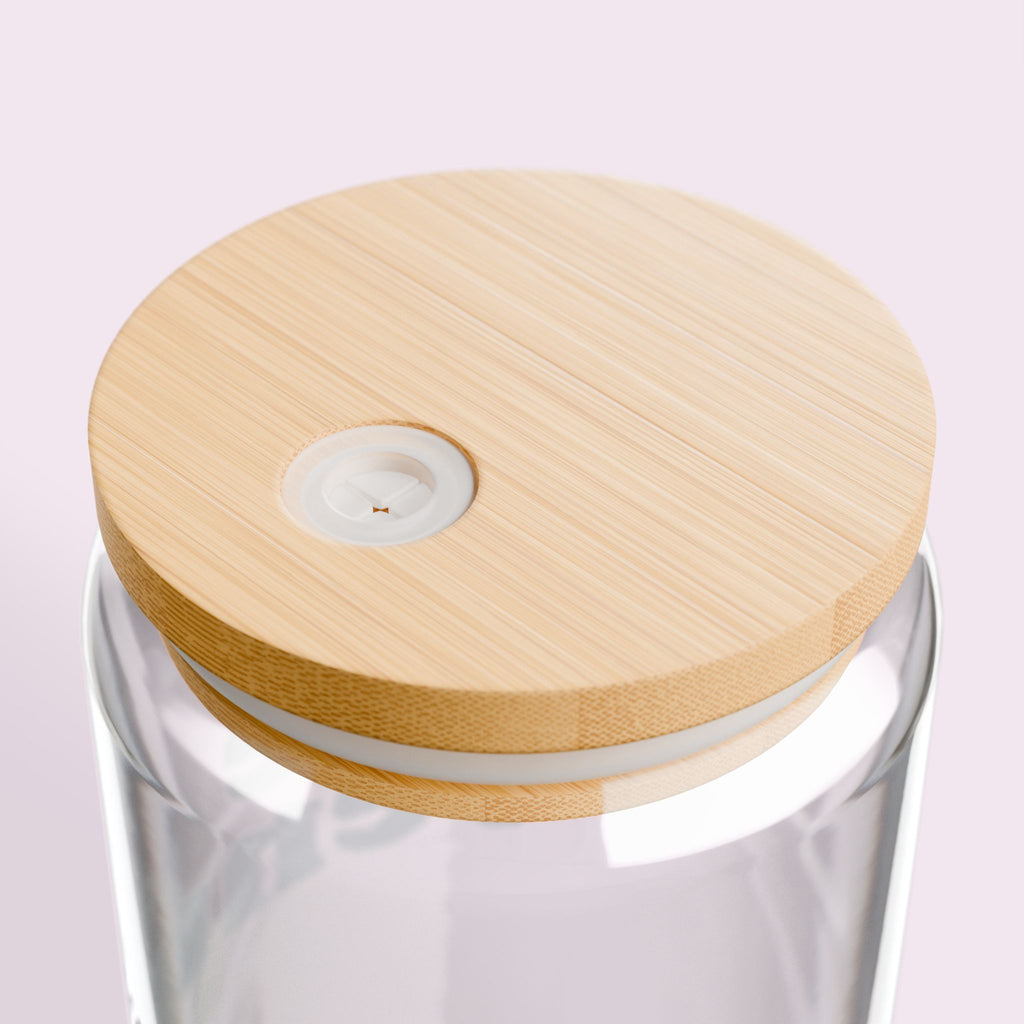 The Venus Enchantress Glass Cup - 16oz - Eco-Friendly Glass Cup with Glass Straw