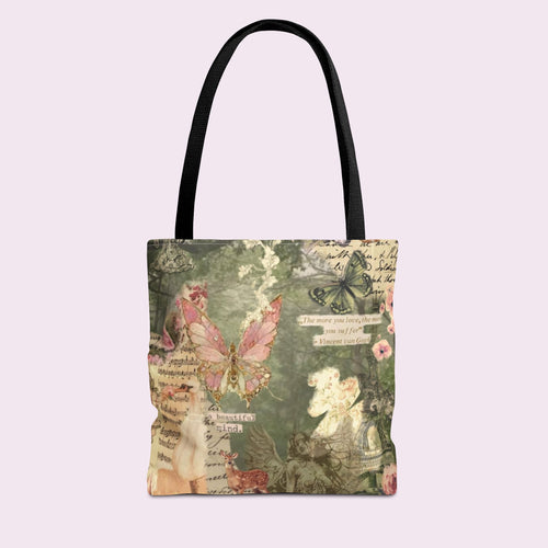 Fairy Tote Bag - Beige and Black Straps