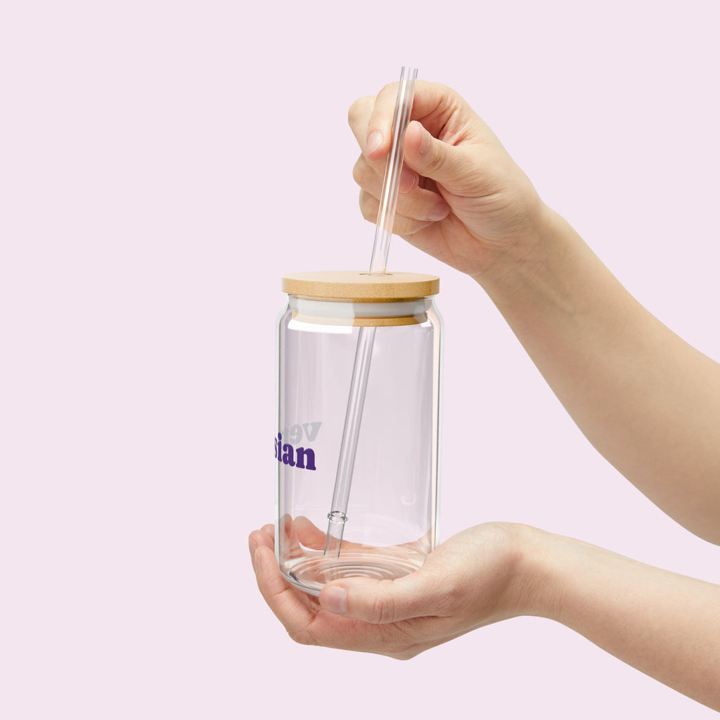 Venusian - Eco-Friendly Glass Cup with Glass straw - 16oz