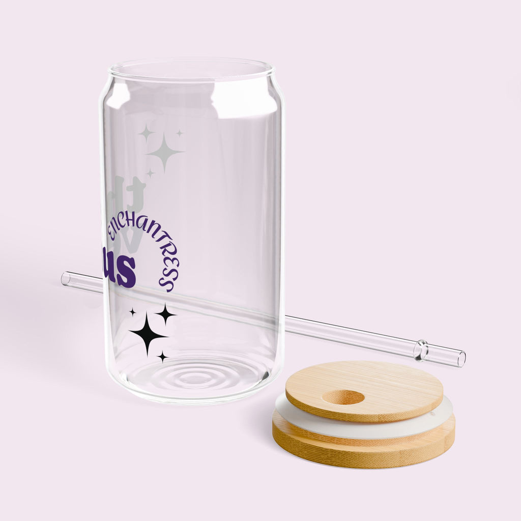 The Venus Enchantress Glass Cup - 16oz - Eco-Friendly Glass Cup with Glass Straw