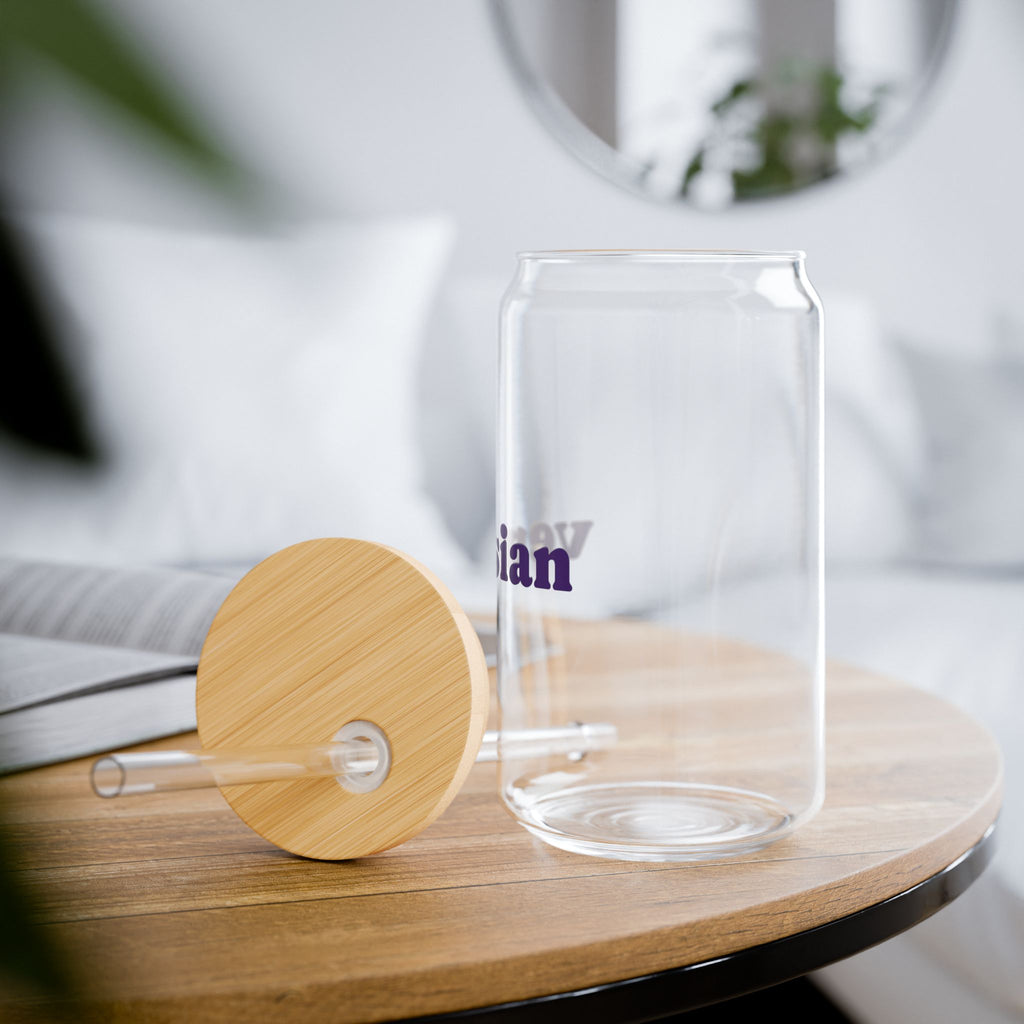 Venusian - Eco-Friendly Glass Cup with Glass straw - 16oz